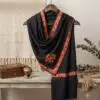 Ladies Designer - Shawl - Embroidered - Wool - Des - 02