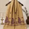3 Ladies Designer - Shawl - Embroidered - Wool - Des - 03