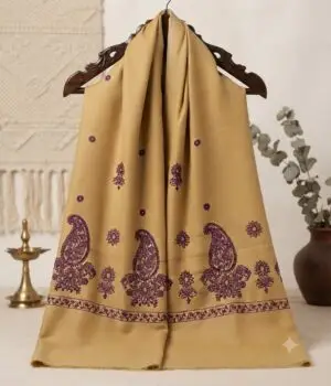 Ladies Designer - Shawl - Embroidered - Wool - Des - 03