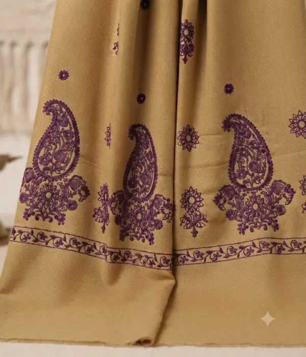 3. Ladies Designer - Shawl - Embroidered - Wool - Des - 03