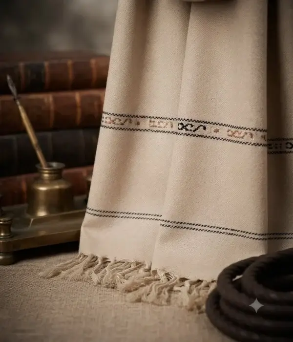 Gents Designer - Shawl - Embroidered - Wool - Des - 01