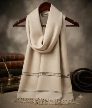 Gents Designer - Shawl - Embroidered - Wool - Des - 01