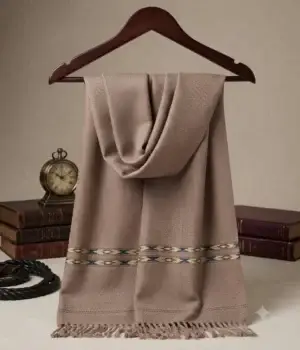 Gents Designer - Shawl - Embroidered - Wool - Des - 02
